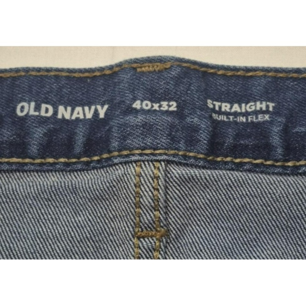 Old Navy men's straight fit with flex‎ built in distressed denim jeans, sz 40x32 - Picture 10 of 14